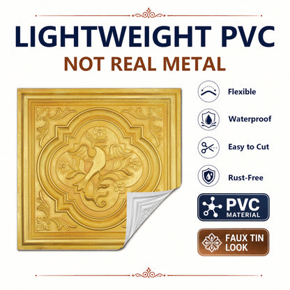 PAINTSDECOR PL39 Golden ceiling tiles