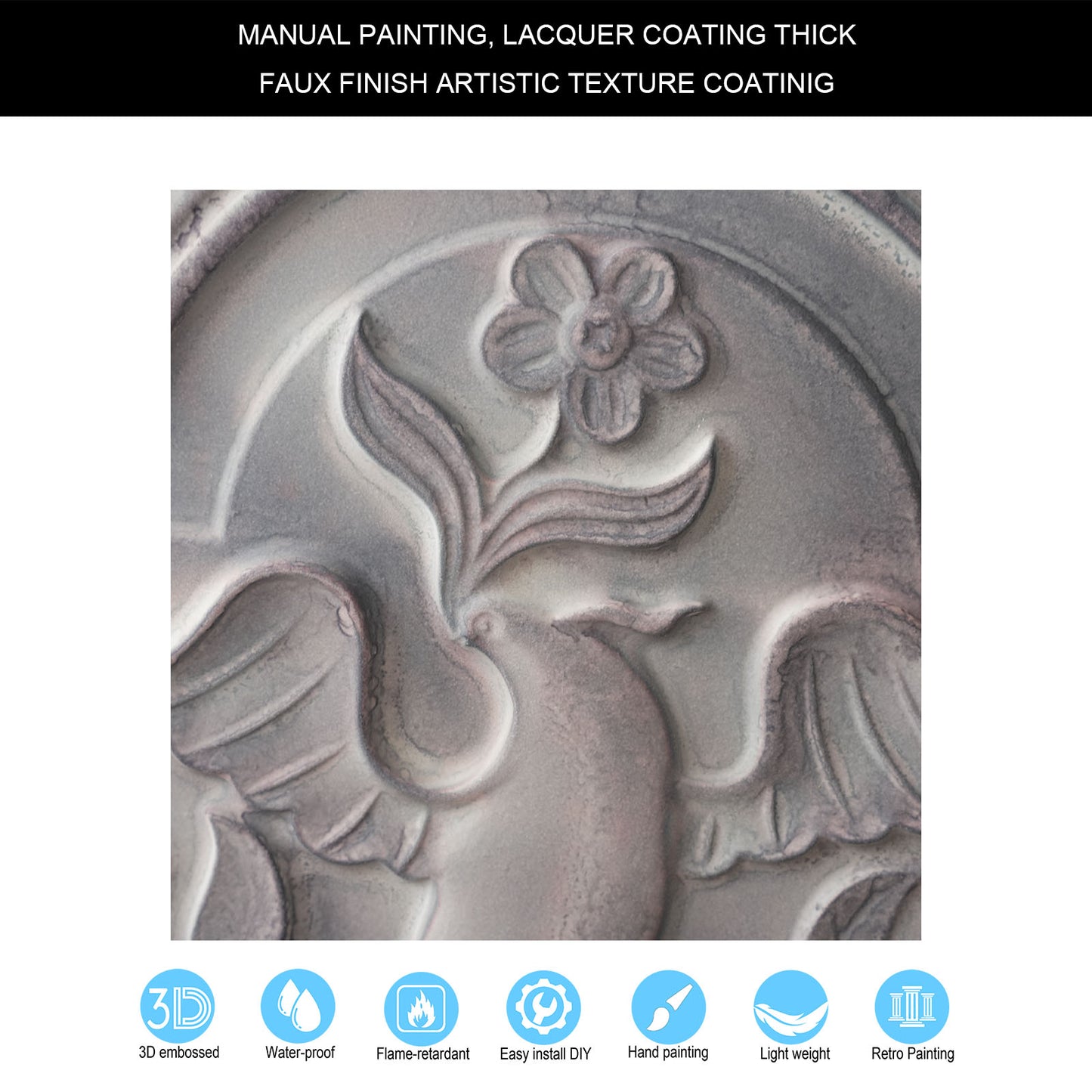 10tiles/lot DIY Faux Metal Ceiling Tile Panels for Café Bars, Studios and Artistic Interiors PL39