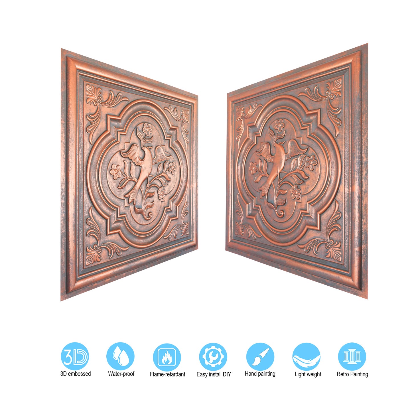 10tiles/lot Multi-Layer 3D Ceiling Tiles for Upscale Restaurants and High-End Bars PL39