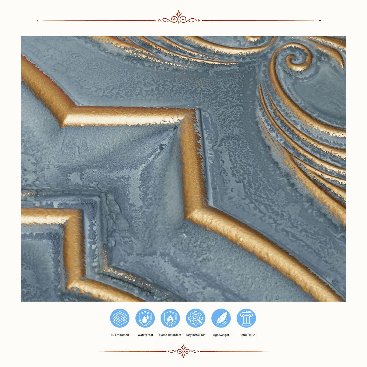 PAINTSDECOR PL39 Smoked gold ceiling tiles