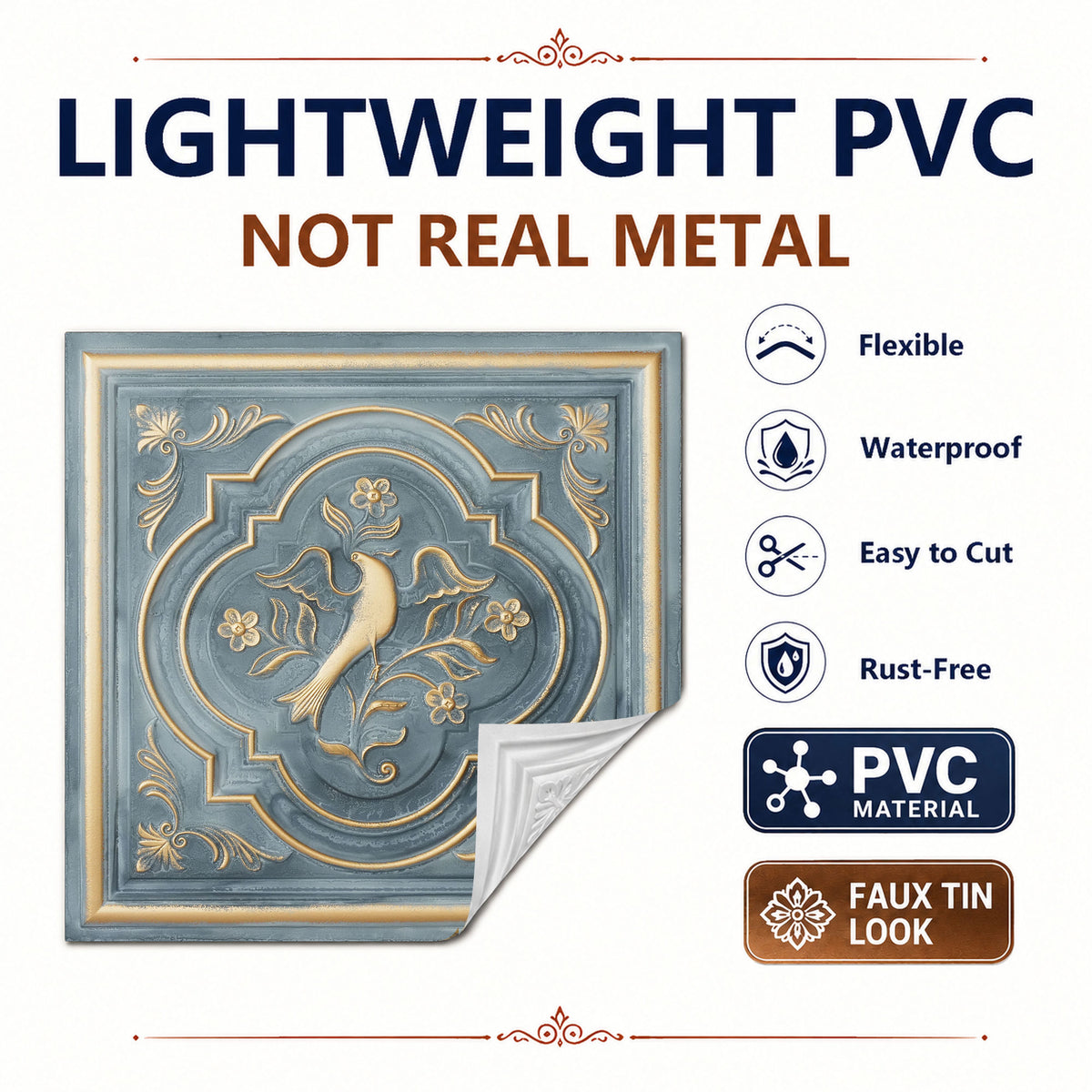 PAINTSDECOR PL39 Smoked gold ceiling tiles
