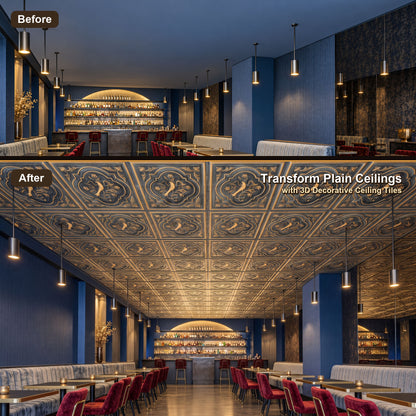PAINTSDECOR PL39 Smoked gold ceiling tiles