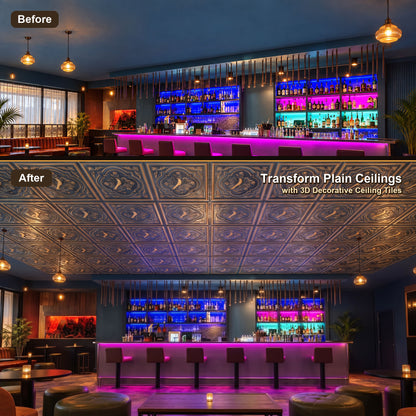 PAINTSDECOR PL39 Smoked gold ceiling tiles