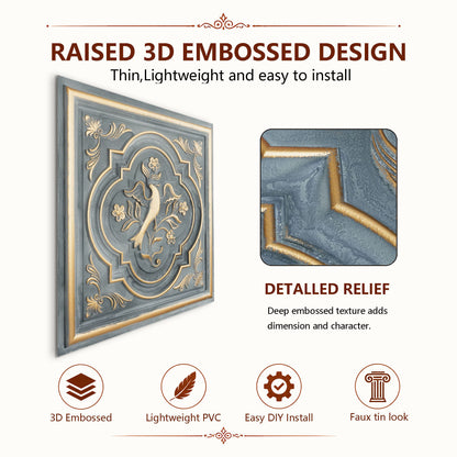 PAINTSDECOR PL39 Smoked gold ceiling tiles