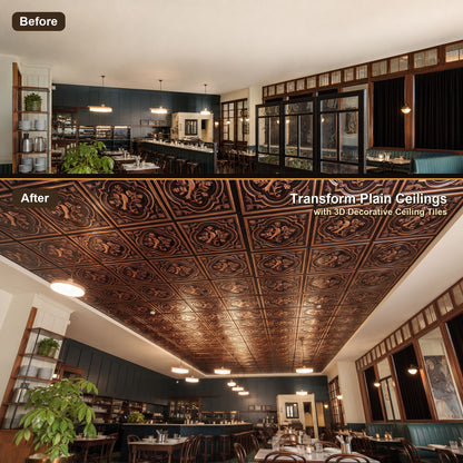 PAINTSDECOR PL39 Traditional copper ceiling tiles