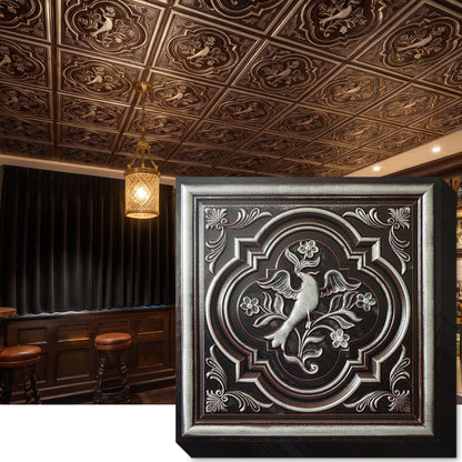 PAINTSDECOR PL39 Traditional silver ceiling tiles