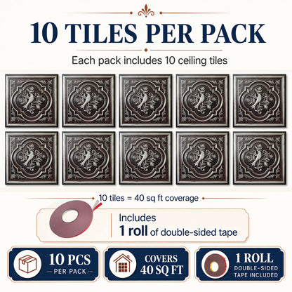 PAINTSDECOR PL39 Traditional silver ceiling tiles