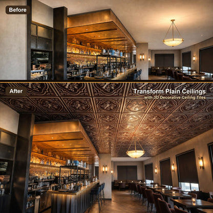 PAINTSDECOR PL39 Traditional silver ceiling tiles