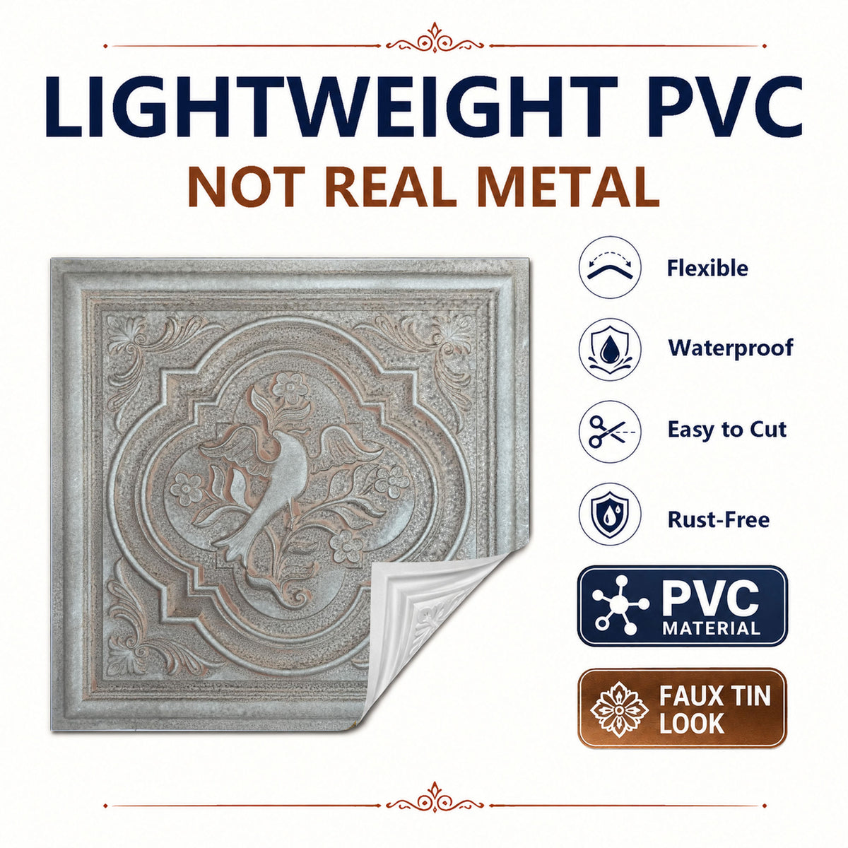 PAINTSDECOR PL39 Weathered Iron ceiling tiles