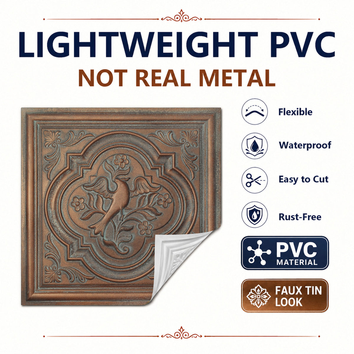 PAINTSDECOR PL39 Weathered copper ceiling tiles