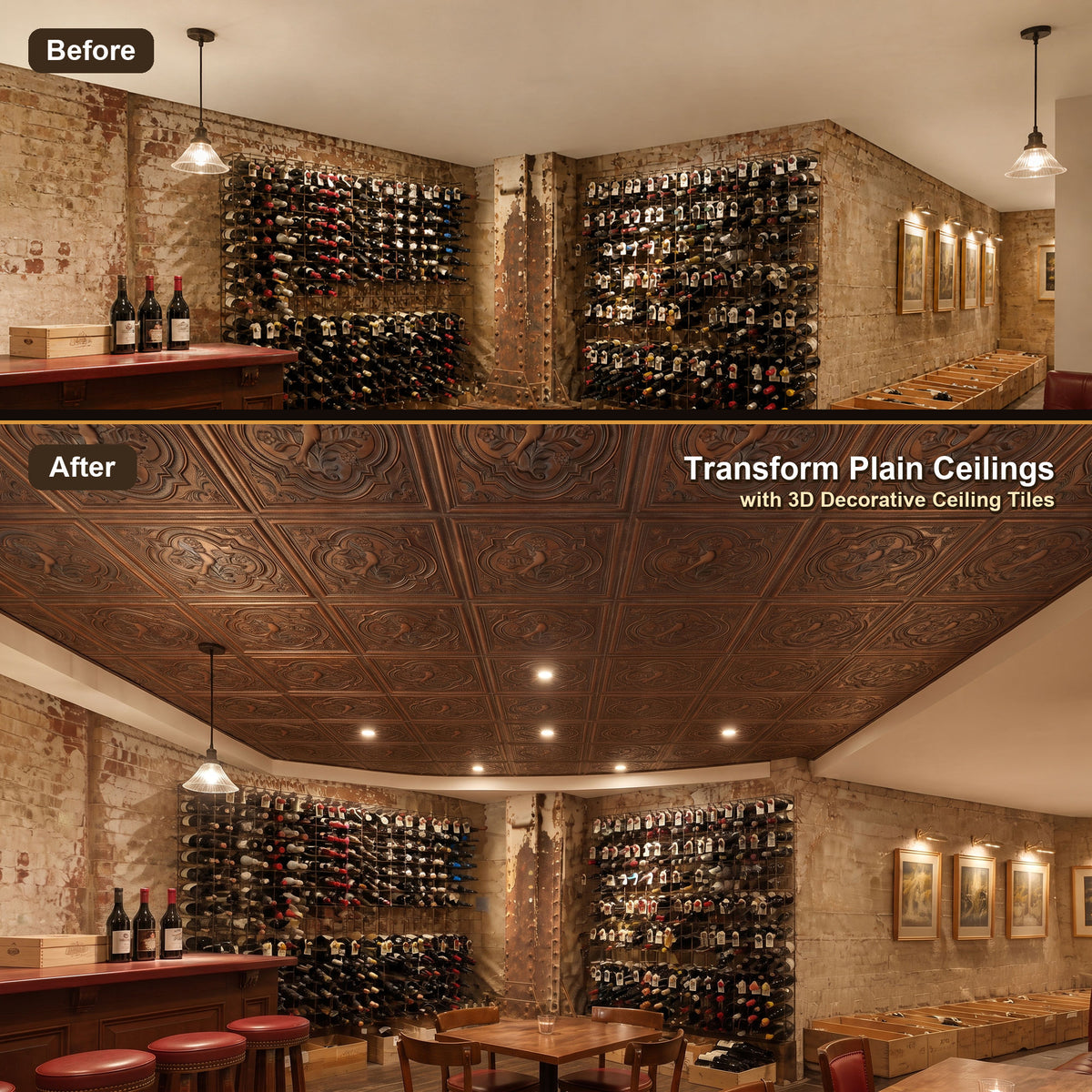 PAINTSDECOR PL39 Weathered copper ceiling tiles