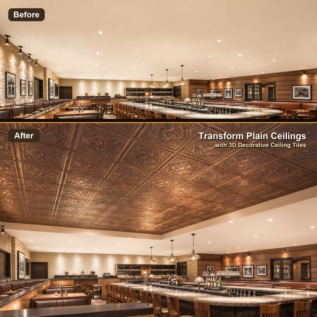 PAINTSDECOR PL39 Weathered copper ceiling tiles