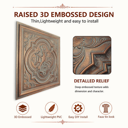 PAINTSDECOR PL39 Weathered copper ceiling tiles