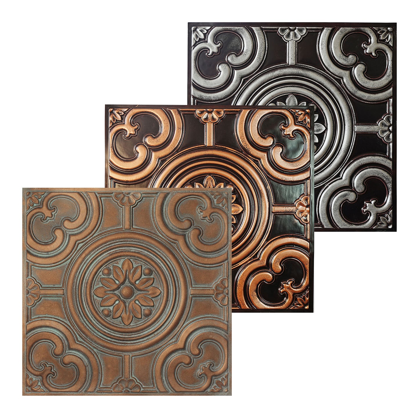 10tiles/lot 3D Faux Metal Ceiling Tiles for Stylish Bars, Clubs and Trendy Restaurants PL50