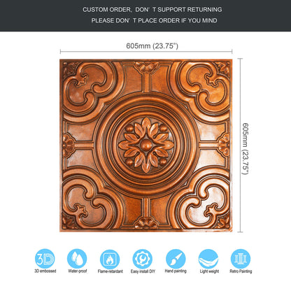 10tiles/lot Artistic Ceiling Tiles for Book Cafés, Literary Shops and Cultural Retail Spaces PL50