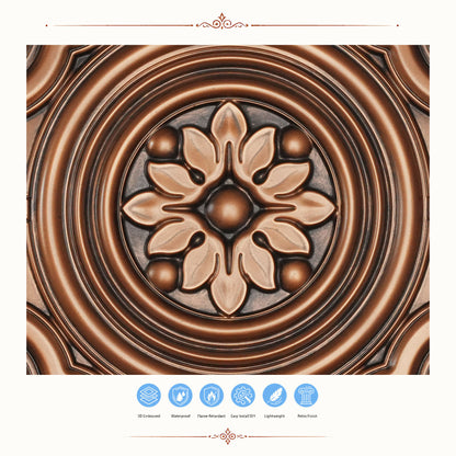 PAINTSDECOR PL50 Aged copper ceiling tiles