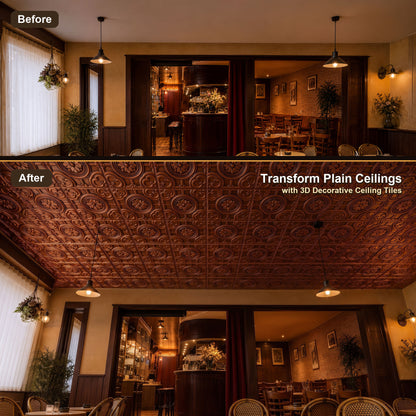 PAINTSDECOR PL50 Aged copper ceiling tiles