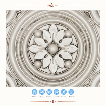 PAINTSDECOR PL50 Aged white ceiling tiles