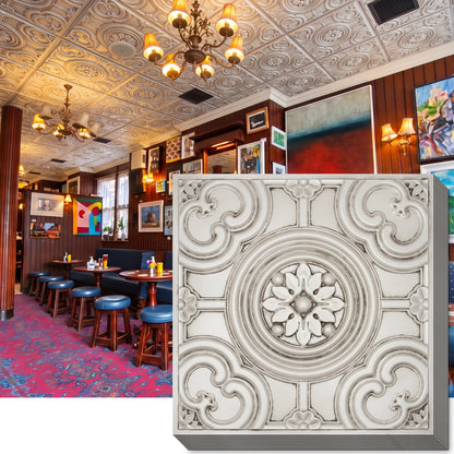 PAINTSDECOR PL50 Aged white ceiling tiles