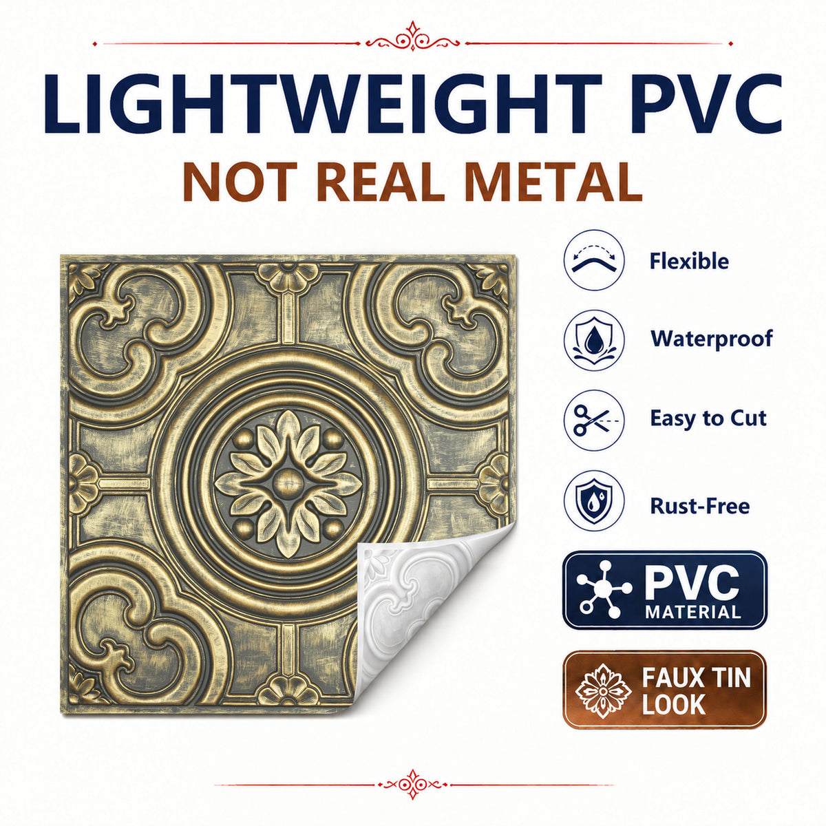 PAINTSDECOR PL50 Ancient gold ceiling tiles