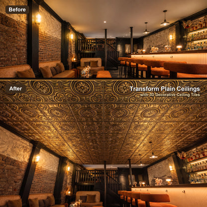 PAINTSDECOR PL50 Ancient gold ceiling tiles
