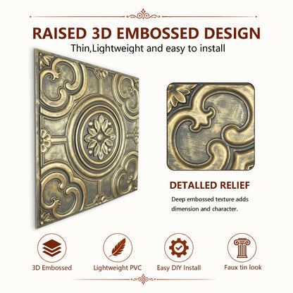 PAINTSDECOR PL50 Ancient gold ceiling tiles