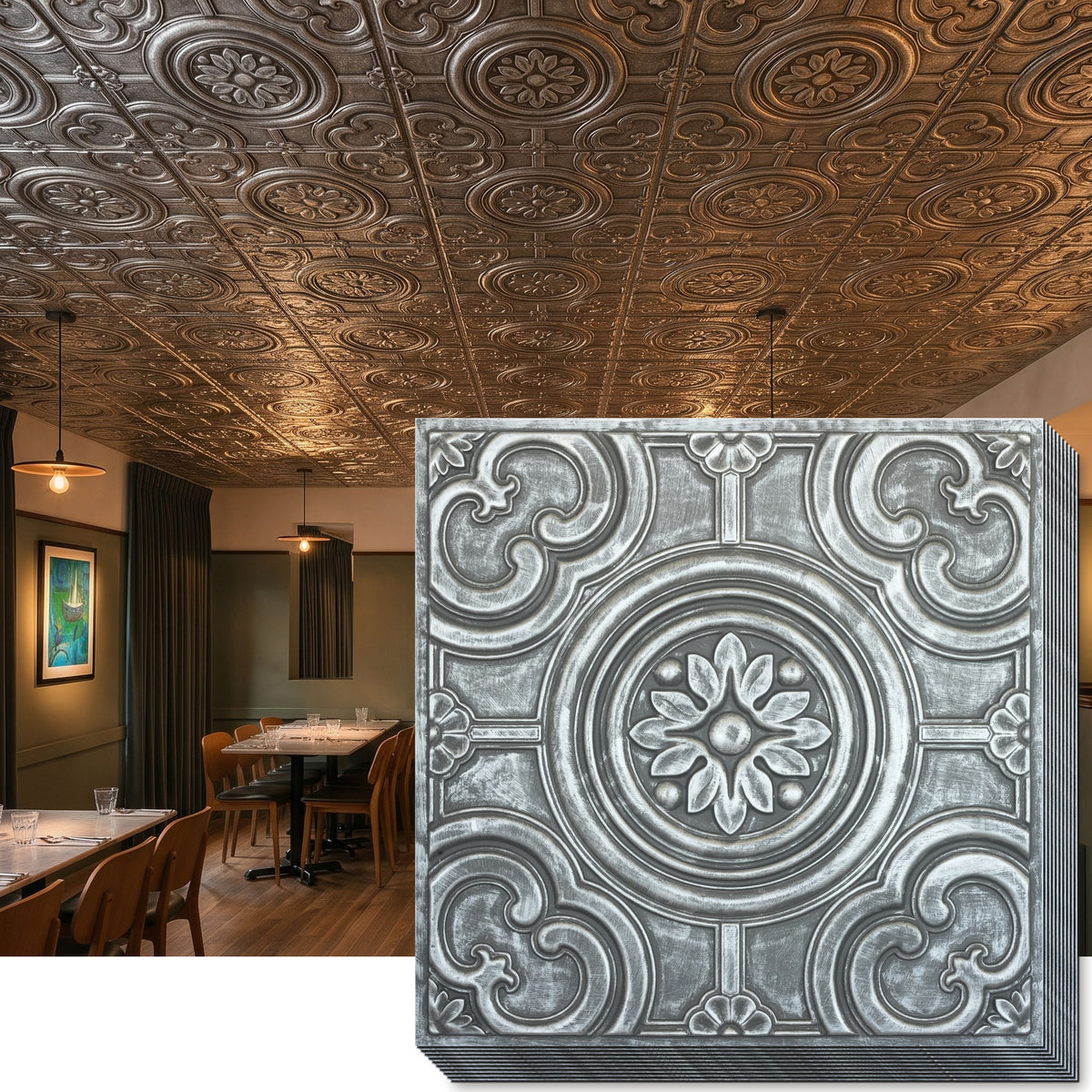PAINTSDECOR PL50 Antique tin ceiling tiles