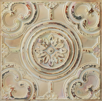 PAINTSDECOR PL50 Distress crack multicolor white ceiling tiles