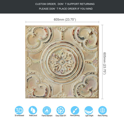 10tiles/lot Artistic Ceiling Tiles for Book Cafés, Literary Shops and Cultural Retail Spaces PL50