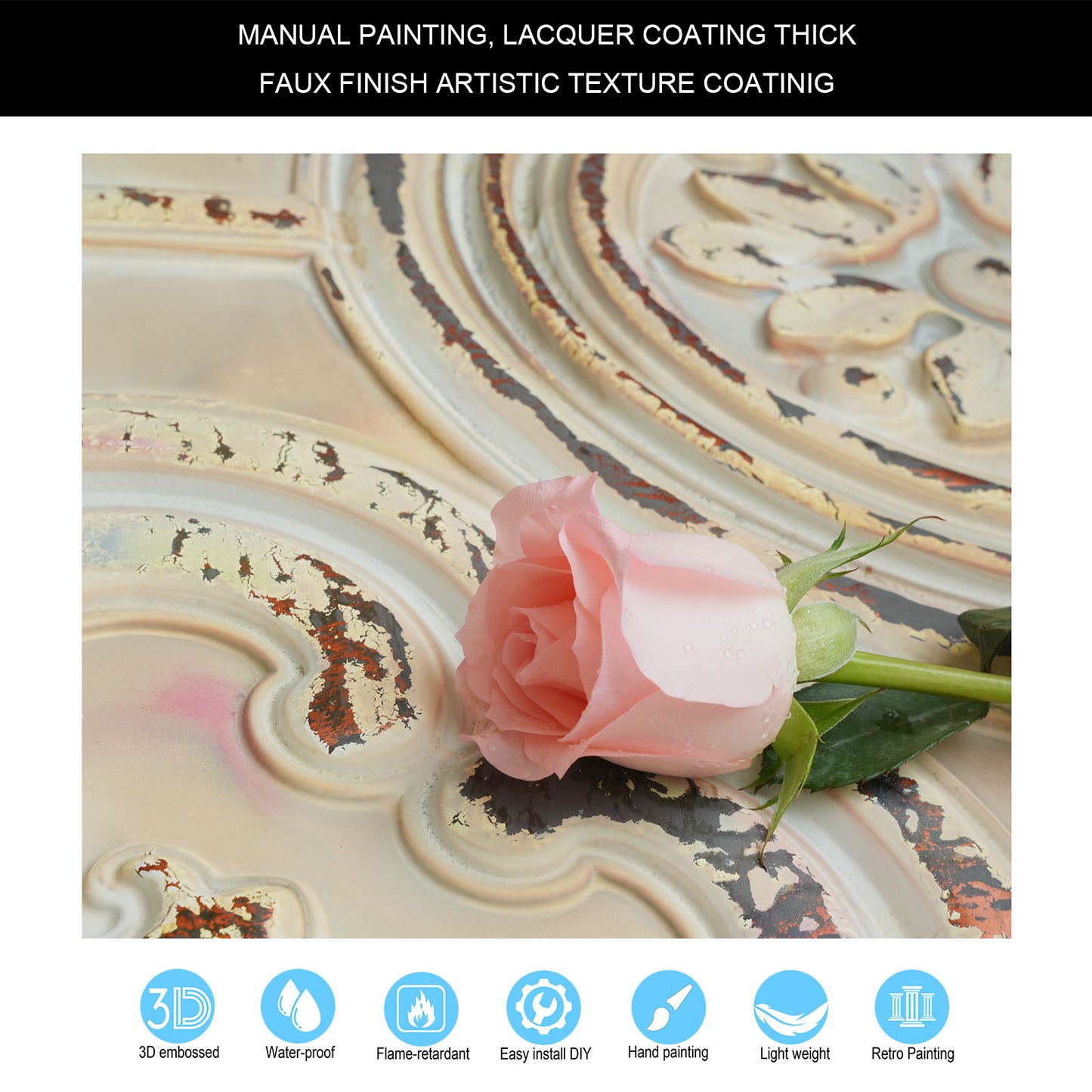 10tiles/lot Artistic Ceiling Tiles for Book Cafés, Literary Shops and Cultural Retail Spaces PL50