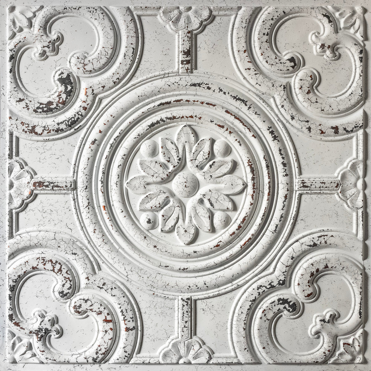 PAINTSDECOR PL50 Distress crack white black ceiling tiles