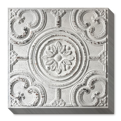 PAINTSDECOR PL50 Distress crack white black ceiling tiles