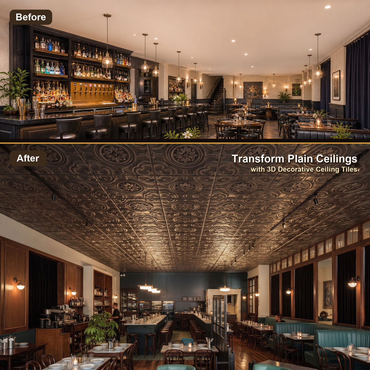 PAINTSDECOR PL50 Driftwood ceiling tiles