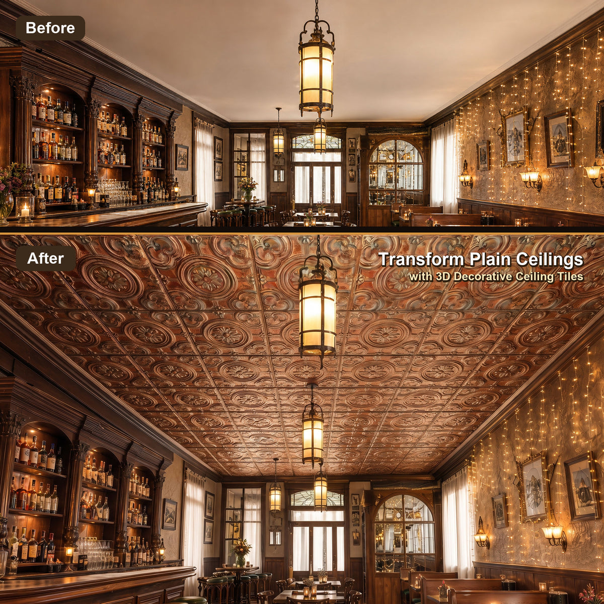 PAINTSDECOR PL50 Palazzo Clay ceiling tiles