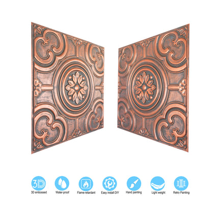 10tiles/lot Artistic Ceiling Tiles for Book Cafés, Literary Shops and Cultural Retail Spaces PL50