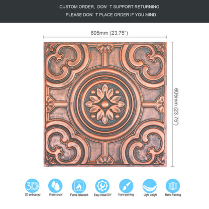 10tiles/lot Artistic Ceiling Tiles for Book Cafés, Literary Shops and Cultural Retail Spaces PL50