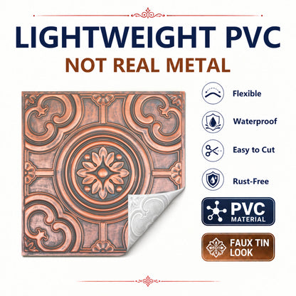 PAINTSDECOR PL50 Rustic copper ceiling tiles