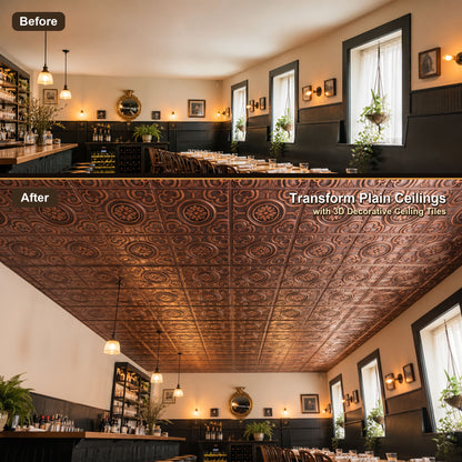 PAINTSDECOR PL50 Rustic copper ceiling tiles