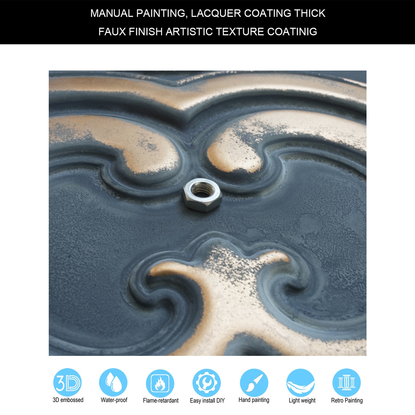 10tiles/lot Embossing Ceiling Tiles for Boutique Restaurants, Premium Lounges and Luxury Hotels PL50