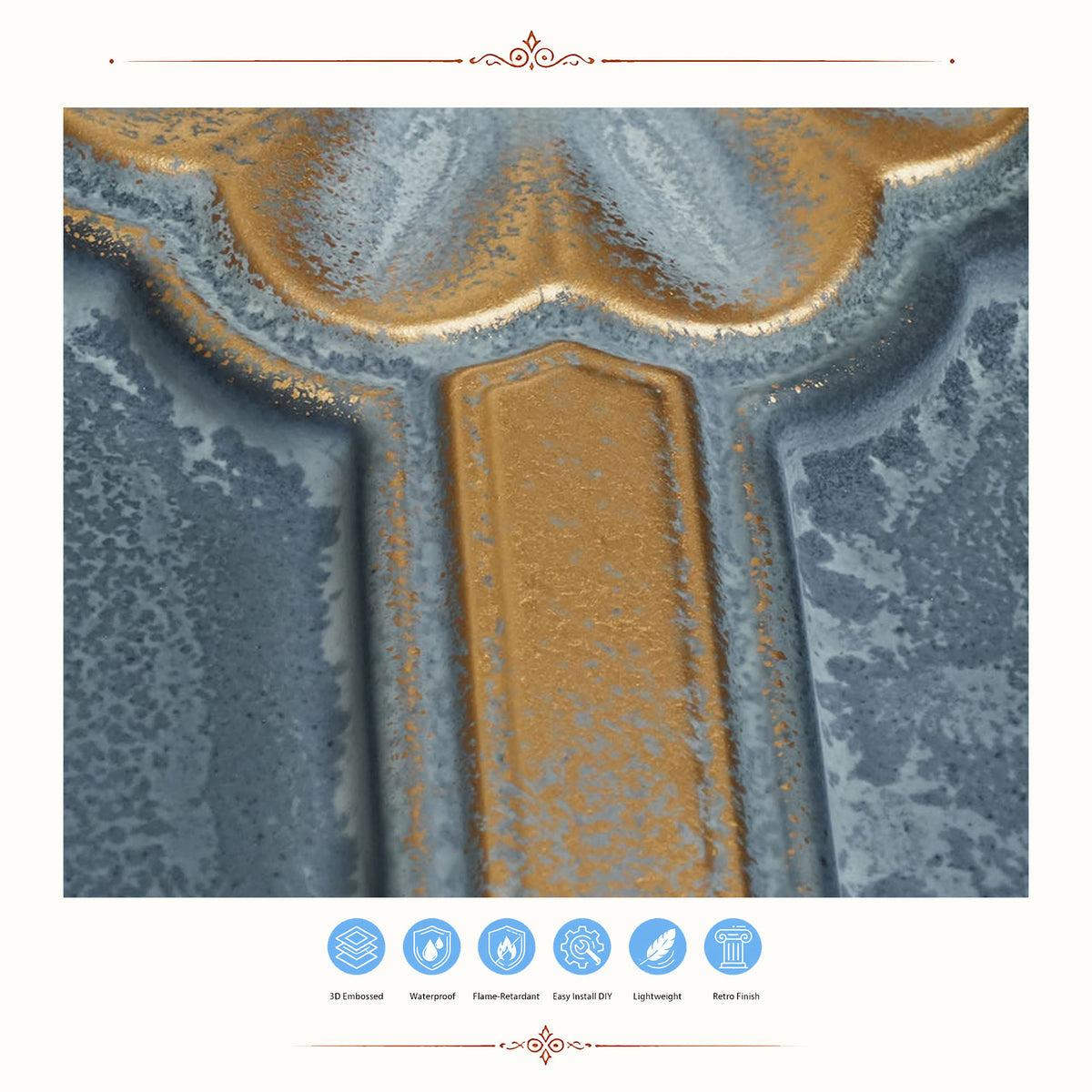 PAINTSDECOR PL50 Smoked gold ceiling tiles