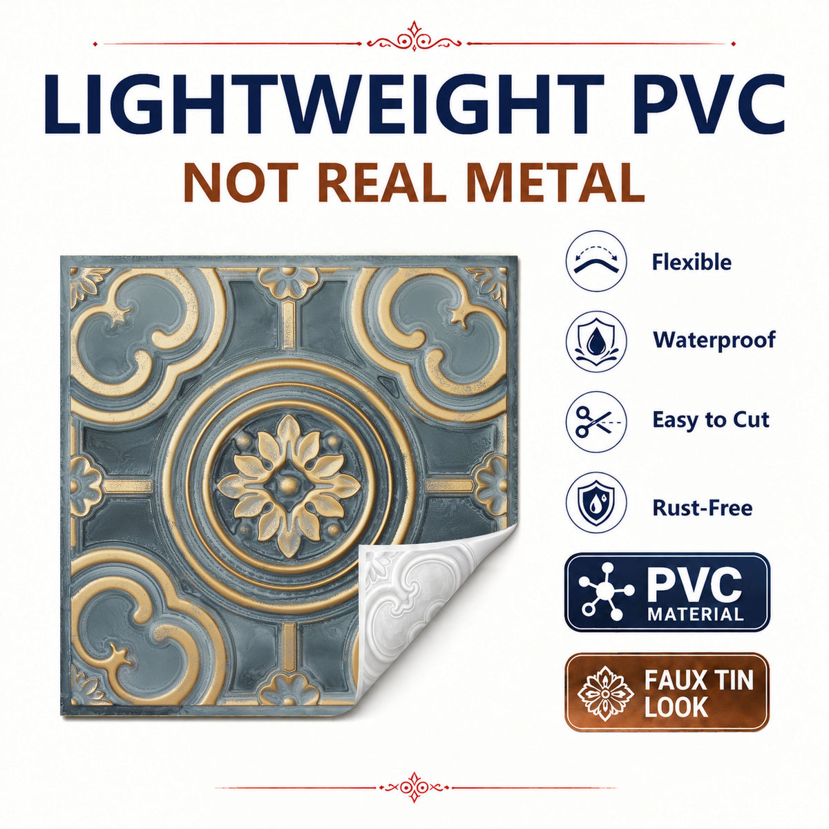 PAINTSDECOR PL50 Smoked gold ceiling tiles