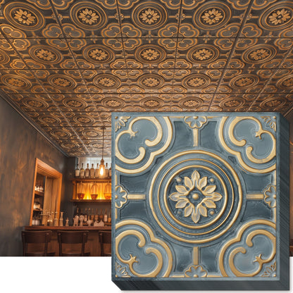 PAINTSDECOR PL50 Smoked gold ceiling tiles