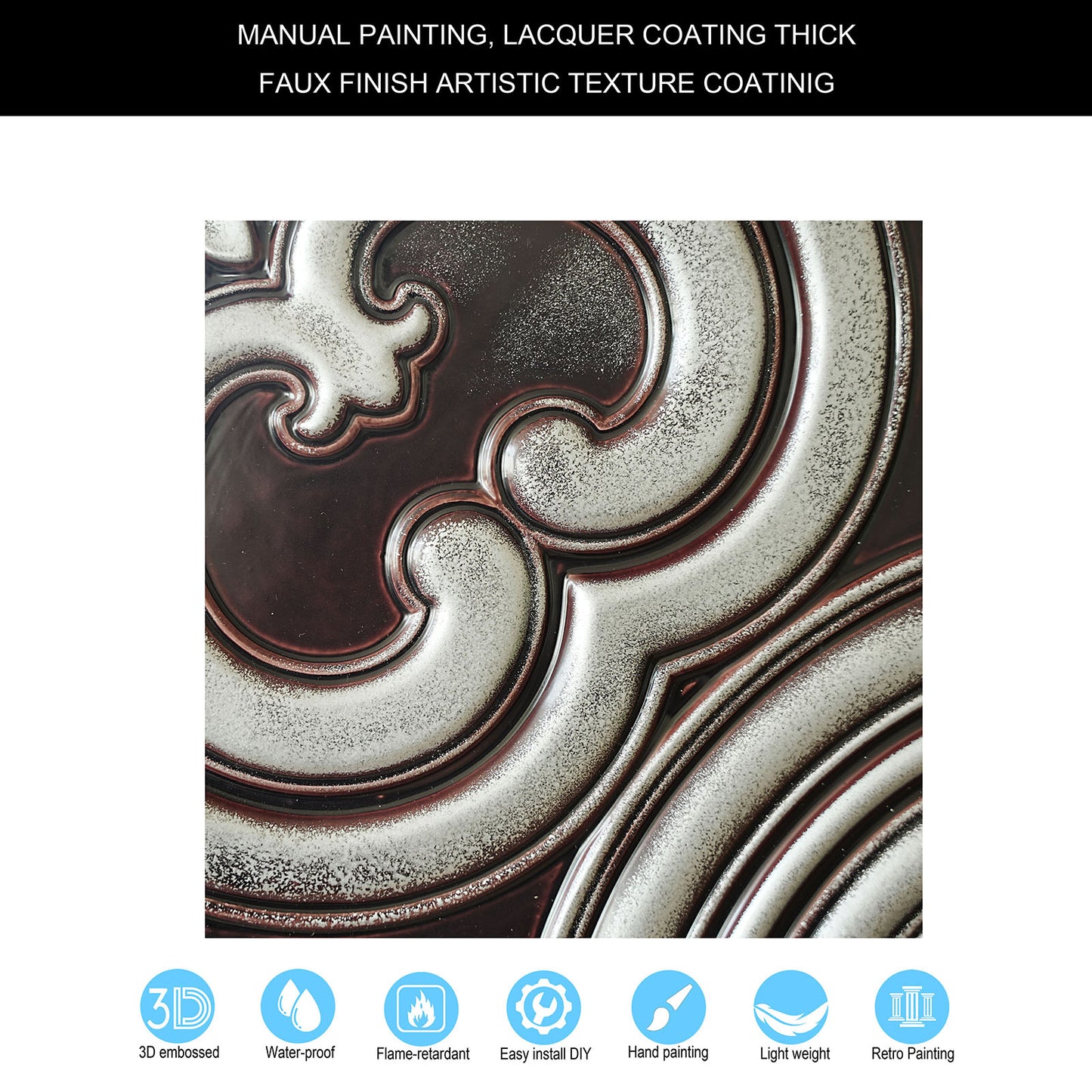 10tiles/lot 3D Faux Metal Ceiling Tiles for Stylish Bars, Clubs and Trendy Restaurants PL50