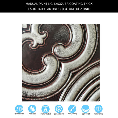 10tiles/lot 3D Faux Metal Ceiling Tiles for Stylish Bars, Clubs and Trendy Restaurants PL50