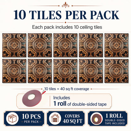 PAINTSDECOR PL50 Traditional copper ceiling tiles