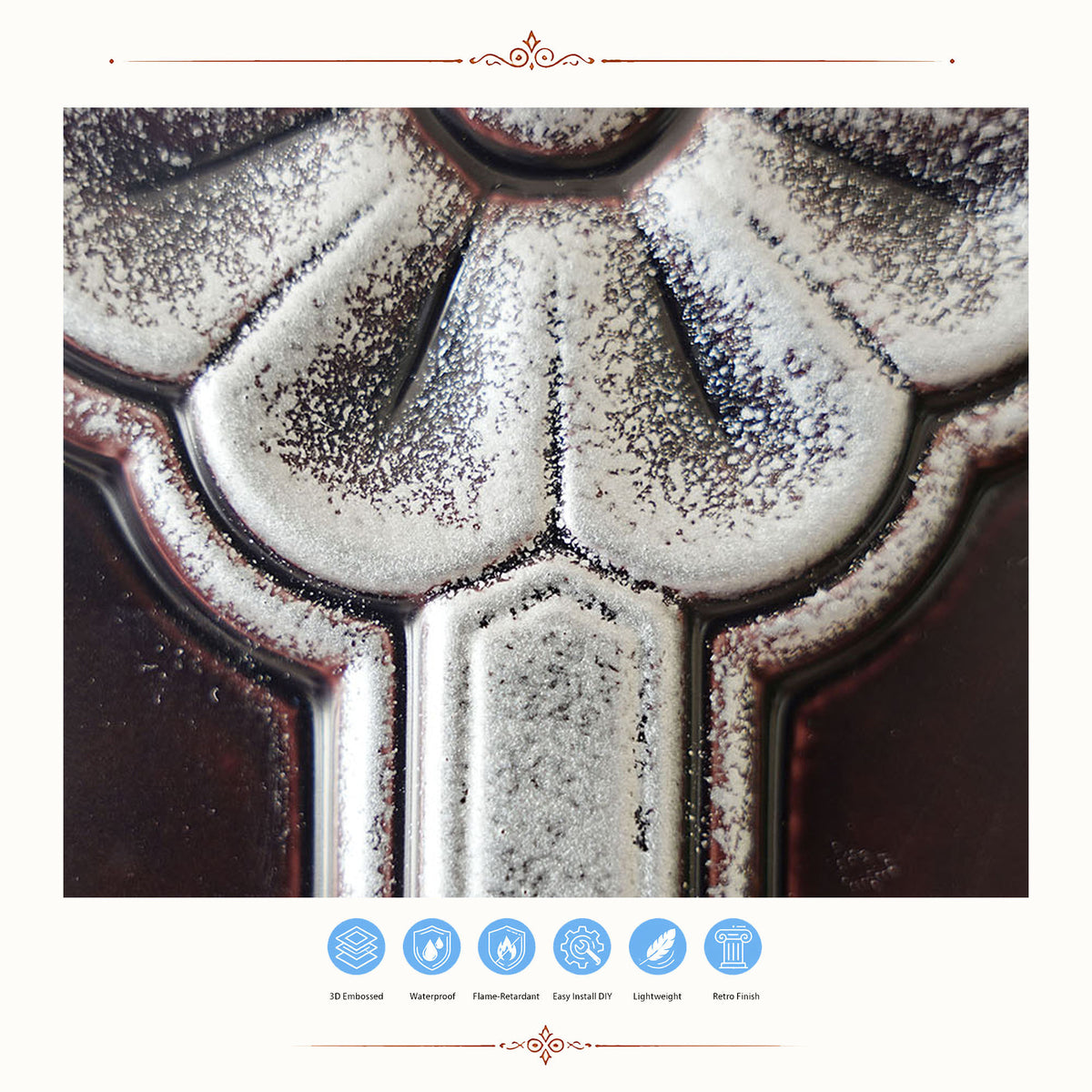 PAINTSDECOR PL50 Traditional silver ceiling tiles
