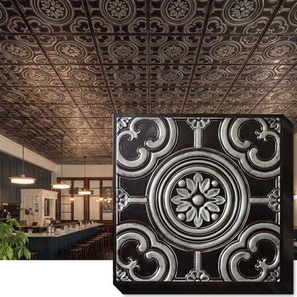 PAINTSDECOR PL50 Traditional silver ceiling tiles