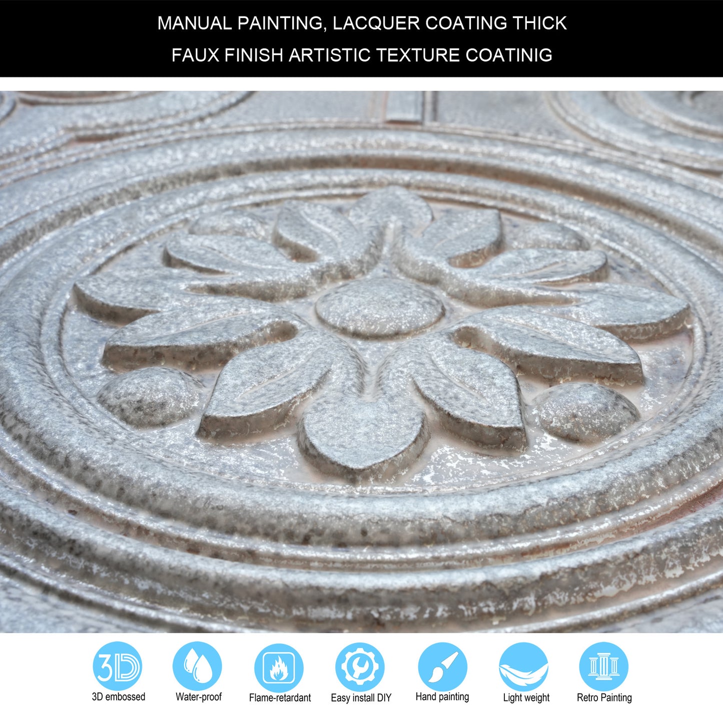 10tiles/lot 3D Ceiling Tiles for Modern Bedrooms, Kitchens, Cafés and Creative Interior Spaces PL50