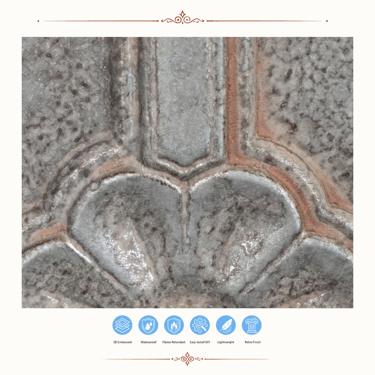 PAINTSDECOR PL50 Weathered Iron ceiling tiles