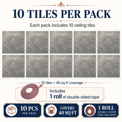 PAINTSDECOR PL50 Weathered Iron ceiling tiles